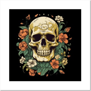 American Traditional Skull tattoo art Posters and Art